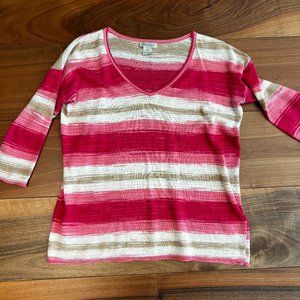 Madewell Pink Striped Sweater